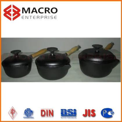 cast iron mini soup pot/camping cast iron fondue pot/cast iron potjie pot