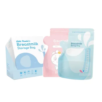 Custom baby breast milk bag with double zipper Breast milk  bags packaging Breast milk storage bags