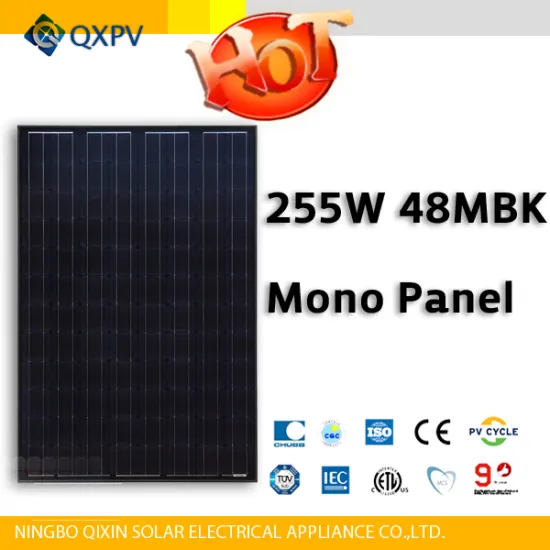 48V 255W Black Mono Solar Panel