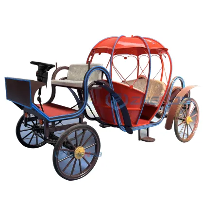Metal Princess Pumpkin Horse Cart Cinderella Carriage