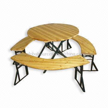 Round Beer Set, Table Measuring 120 x 75cm