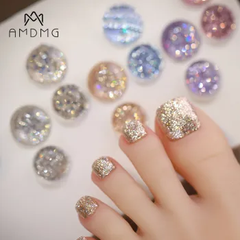 AMDMG 10ml Reflective Diamond Disco Gel Polish: Soak Off UV Gel Nail Art for Salons