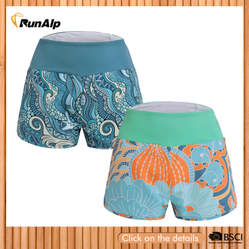 women colorful digital printed shorts for sport