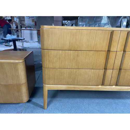 Mid-Century Modern Wooden Storage 6-Drawer Dresser