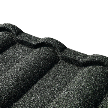 Black green metal stone coated roof tiles