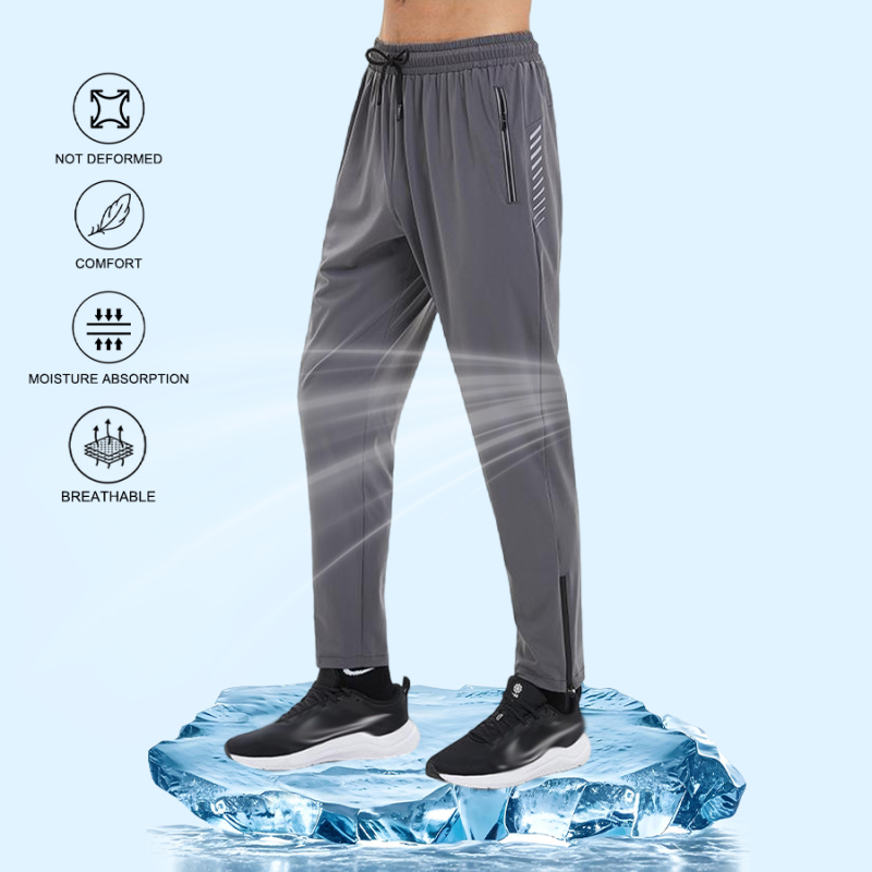 Breathable And Quick Drying Sports Zipper Trousers