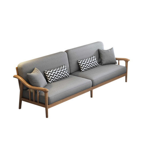 Set Sofa Fabrik Kayu Pepejal Nordic