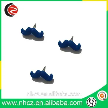 Blue Mustache Pushpin