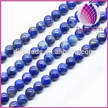 Natural 3mm round Lapis lazuli beads