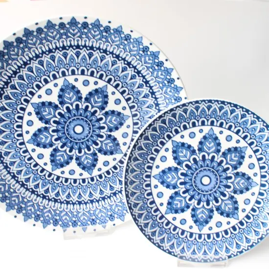 Luxury pad printing kitchen dinner set 16 pcs