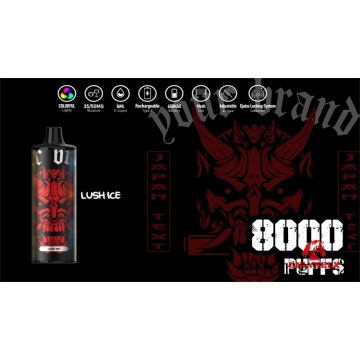 Tek kullanımlık vape kalem taşınabilir boyut 8000puffs