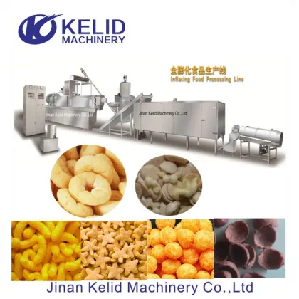 Wheat Flour Puffed Snack Foods Production Extruder Machine