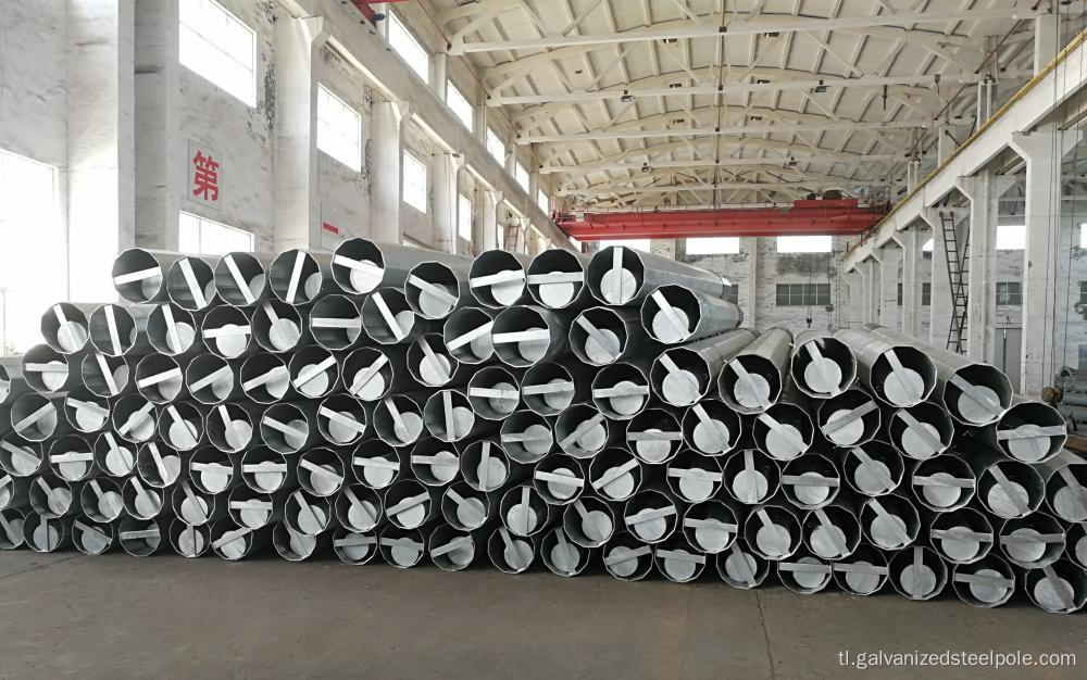 70ft polygonal 69kv galvanized power transmission steel poste