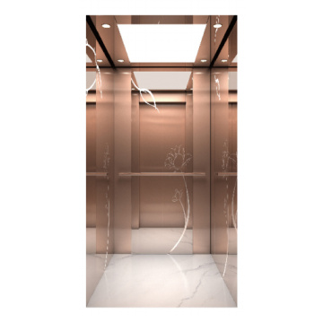 Roségoldspiegel geätzt Edelstahlvilla -Aufzug geätzt