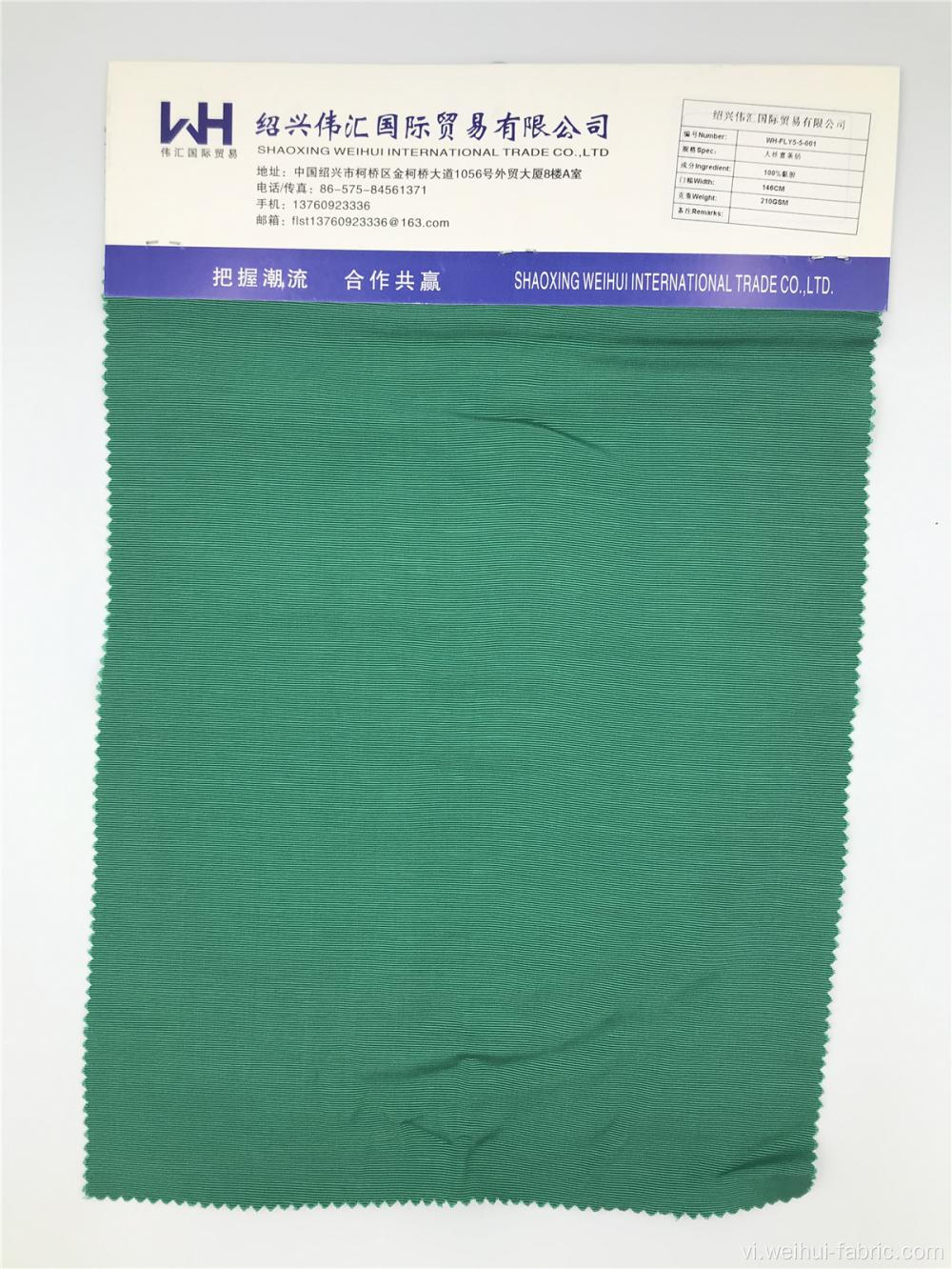 Vải dệt thoi 100% Viscose màu xanh lá cây chất lượng cao