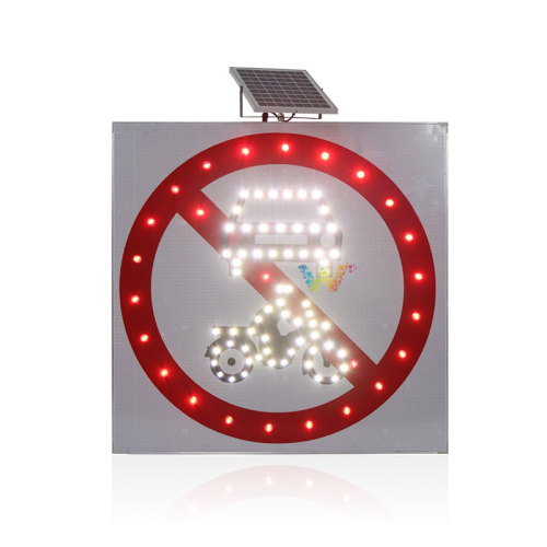 Solar power LED Flashing road safety Traffic signs