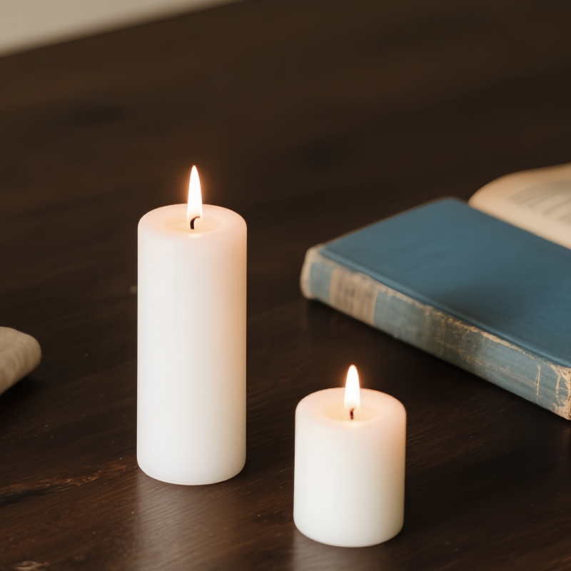 2025 new Christmas candle white pillar candle