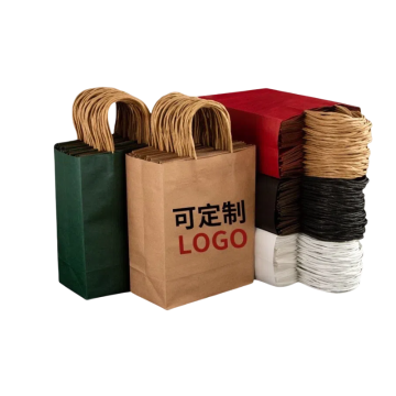 Factory Direct Sales: Brown & White Kraft Paper Bags for Restaurant Food Delivery and Clothing Shopping