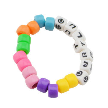 Colorful Letters Cubic Beads Stylish Wholesale Beaded Bracelets, OEM and ODM Orders are Welcome