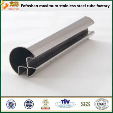 type 304 hollow stainless steel 90deg Slot rnd tube with polishing