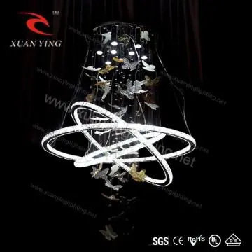 Unique Led Lighting Chandelier with Crystal Circles