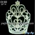 Coronas de concurso de flores de 10 &quot;de altura rhinestone claro