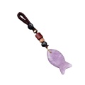 Lepidolite Fish Pendant Woven keychain Accessories