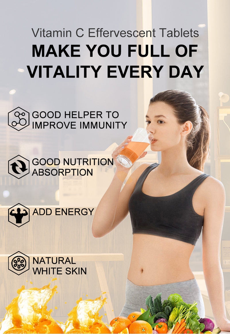 OEM/ODM Factory Supplier Healthcare Supplement Support Immunity Vitamin C Effervescent Tablets