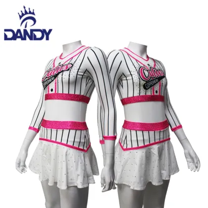 Custom Baseball Youth Girls Cheerleader Uniform