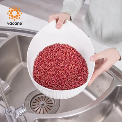 Durable PP Plastic Washing Bowl: Multi-functional Fruit, Vegetable, and Rice Sieve