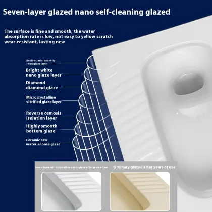 Ceramic Wall-Mounted Squat Toilet Suite with Pit-Type Flush Tank and Deodorant