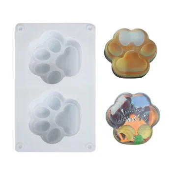 Cat Paw Silicone Epoxy Resin Mold for Frosted Jewelry DIY Baking