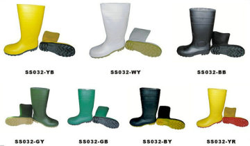 men's industrial pvc gumboot wtih steel