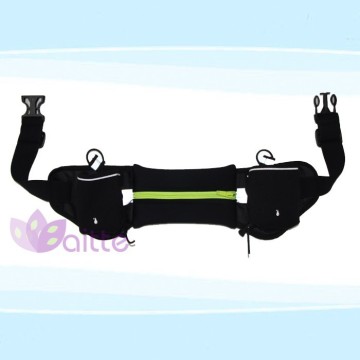 fashion sports waist bag with water bottle pouch and anti-slip bag