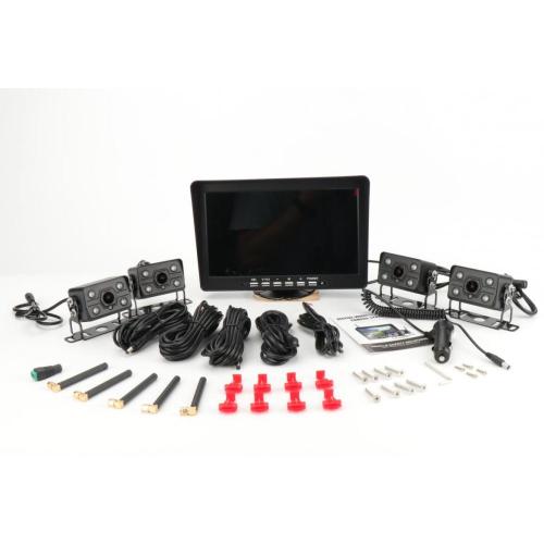 Wired AHD 10.1 Inch monitor 4 cameras system
