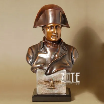 Popular Style Outdoor Decor bronze napoleon bust sculpture