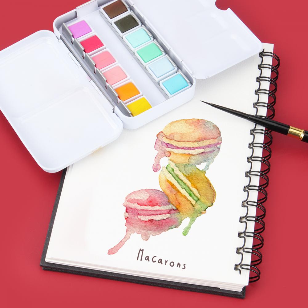 macaron candy colors, watercolor painting