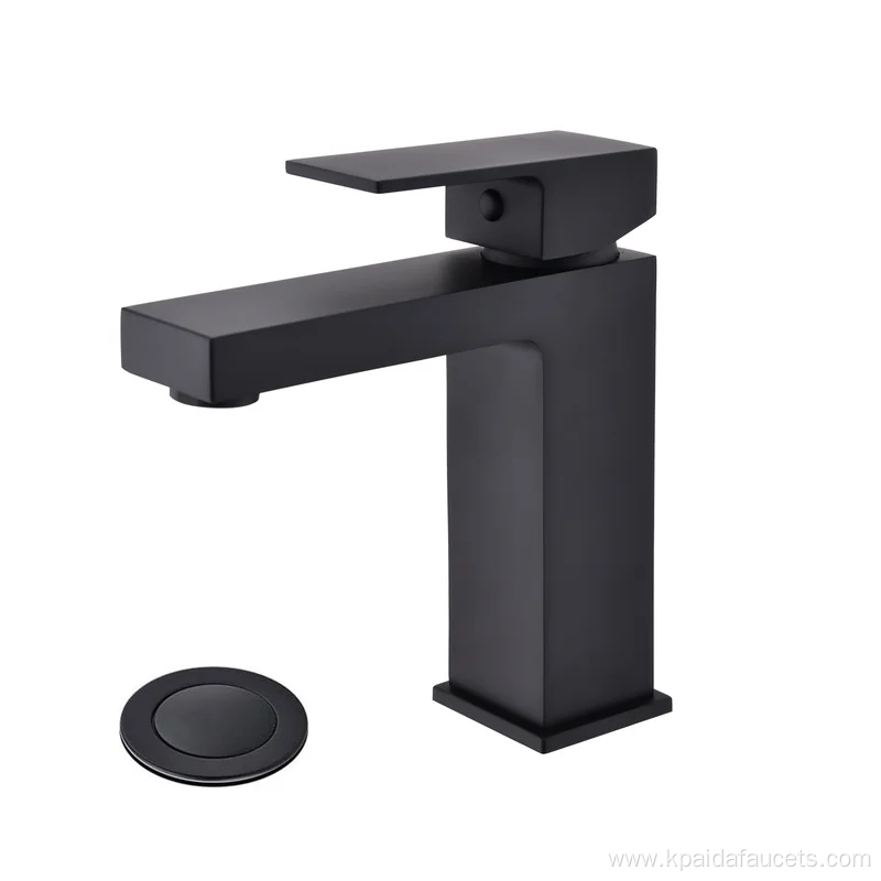 Solid Brass Electroplating Black Basin Faucet