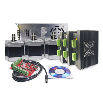 NEMA23 34 CNC Stepper Motor med DM542-drivrutin för 4-axlig MACH3-kontroll