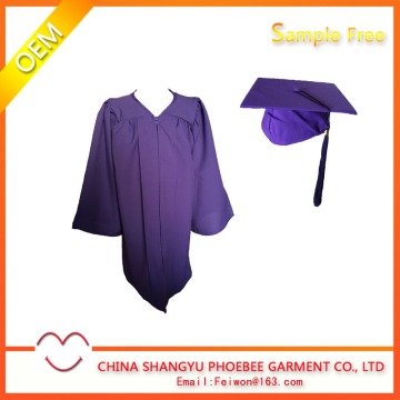 Purple graduation gown child graduation gown
