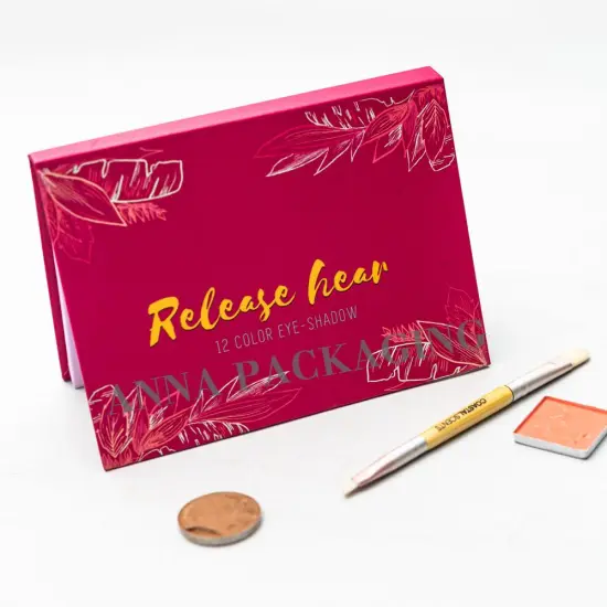 Custom Hot Stamping Empty Cosmetic Eyeshadow Palette Box