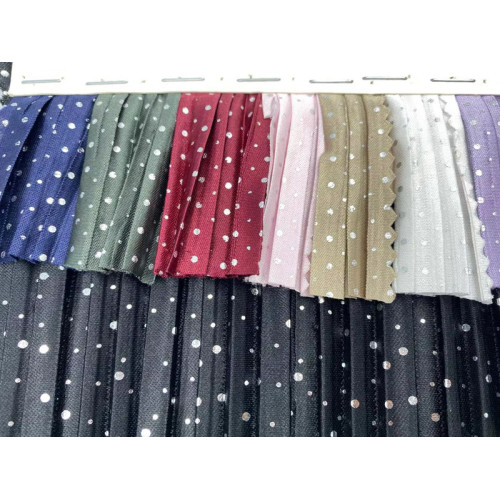 Pleated Skirt Crushed Ice Flower Fabric