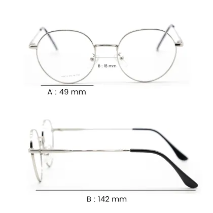 New Design Ready Silver Metal Optical Eyewear for Myopia