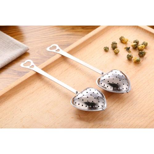 Stainless Steel Long Handle Heart shaped Tea Infuser