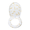 Duroplast Soft Close Toilet Seat in white-marble pattern