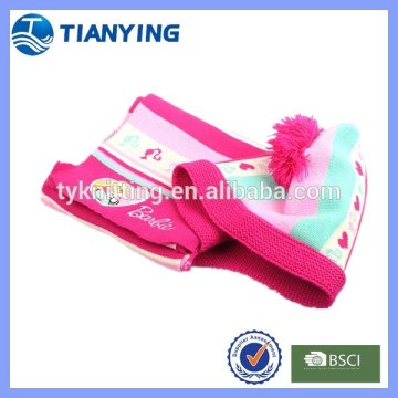 kids fashion jacquard hooded scarf