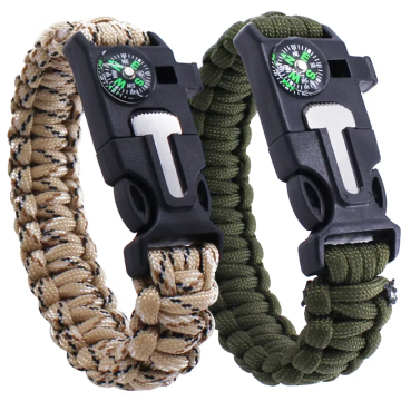 Оптовая бесплатная образец 550 фунтов тактический браслет Paracord для открытого кемпинга