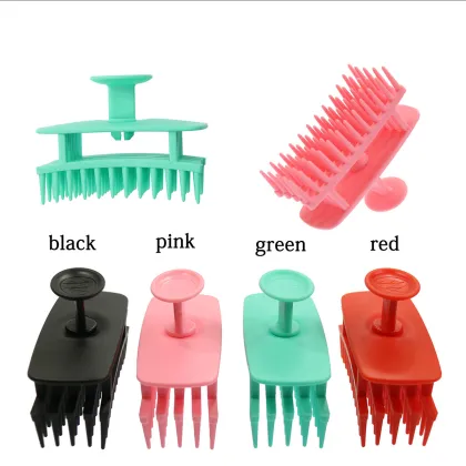 Hair Comb Round Silicone Brush Shampoo Massage Comb