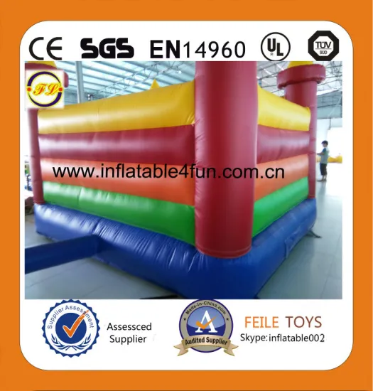 jumping castle with slide and pool