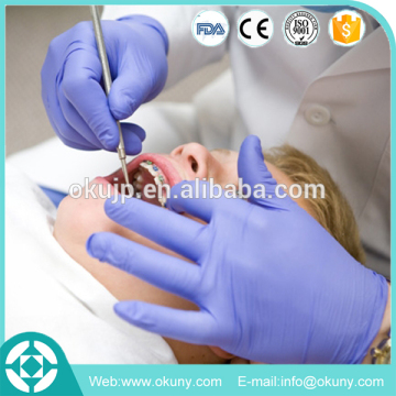 China supplier of medical grade blue thin nitrile glove medicine